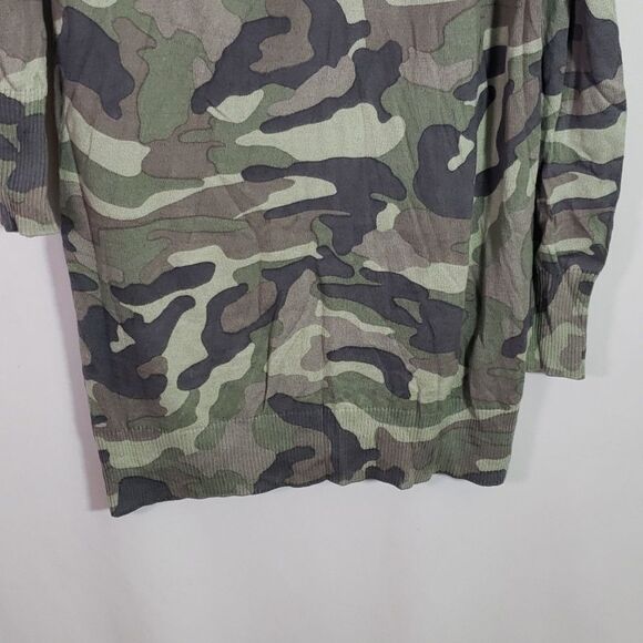 Inc Camo-Print Off-The-Shoulder Cutout Tunic Top Green Size Medium (AI) - Picture 6 of 9